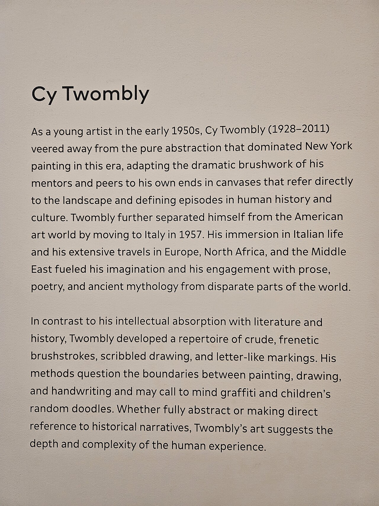 Cy Twombly